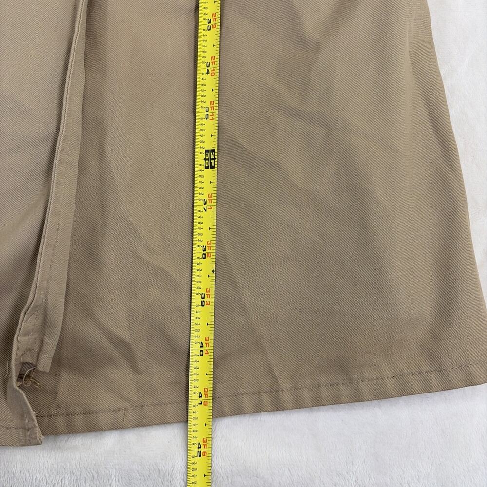 Vintage Burberry Women's Size 4 Long Khaki Nova Check Trench Coat 80s Union Made - Picture 13 of 15